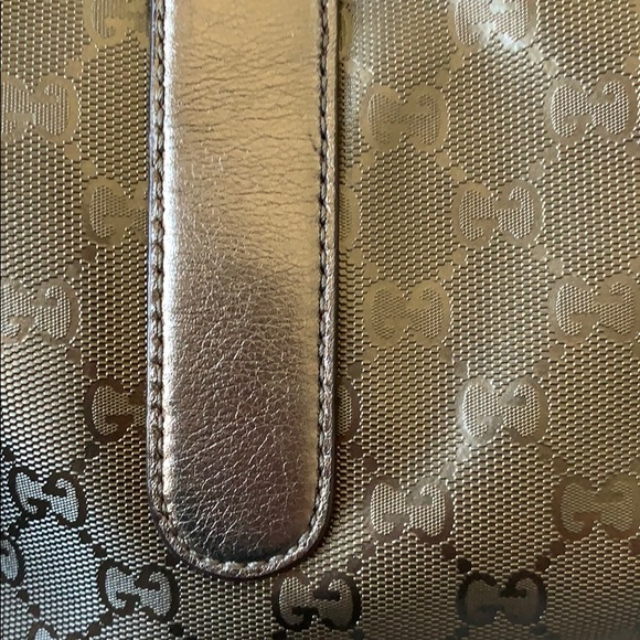Gucci Metallic Bronze Imprime Satchel - Picture 4 of 8